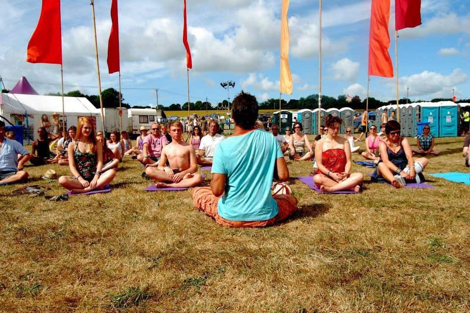 Yoga festival toilet