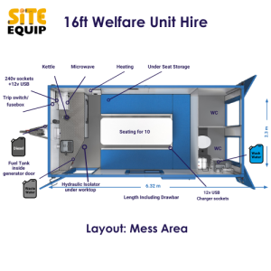 16ft welfare unit mess area