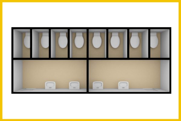 8 bay toilet trailer